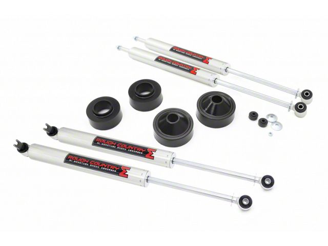 Rough Country 1.75-Inch Suspension Lift Kit with M1 Monotobe Shocks (07-18 Jeep Wrangler JK)