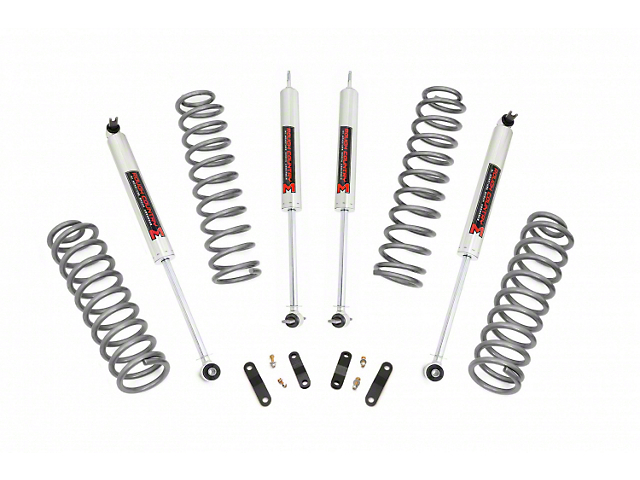 Rough Country 2.50-Inch Suspension Lift Kit with M1 Monotube Shocks (07-18 Jeep Wrangler JK 2-Door)