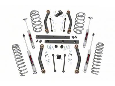 Rough Country 4-Inch Suspension Lift Kit with M1 Monotube Shocks (97-02 Jeep Wrangler TJ)
