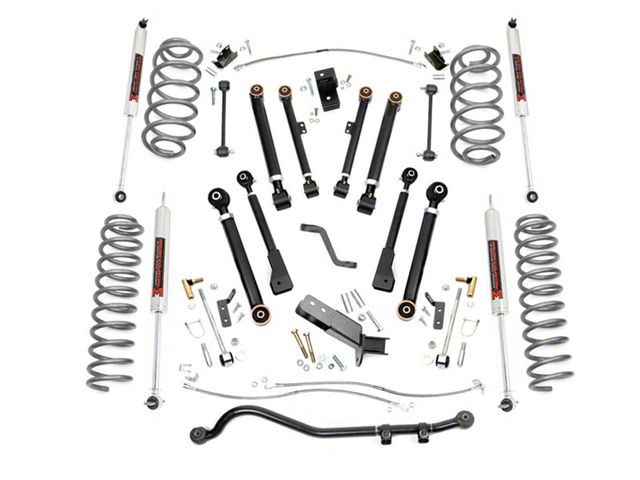 Rough Country 4-Inch X-Series Suspension Lift Kit with M1 Monotube Shocks (97-06 Jeep Wrangler TJ)