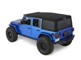 Bestop Supertop Squareback Soft Top; Black Twill (18-23 Jeep Wrangler JL 4-Door)
