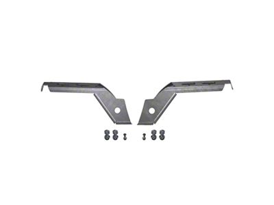 Motobilt Front Fender Chop Support Brackets with Two Pair of Side Marker Lights; Bare Steel (20-24 Jeep Gladiator JT Launch Edition, Rubicon)