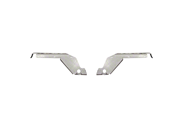 Motobilt Front Fender Chop Support Brackets with Two Pair of Side Marker Lights; Bare Steel (18-23 Jeep Wrangler JL, Excluding Rubicon)