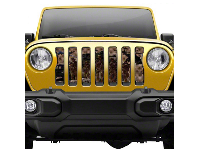 Under The Sun Inserts Grille Insert; Standing Strong (20-23 Jeep Gladiator JT)