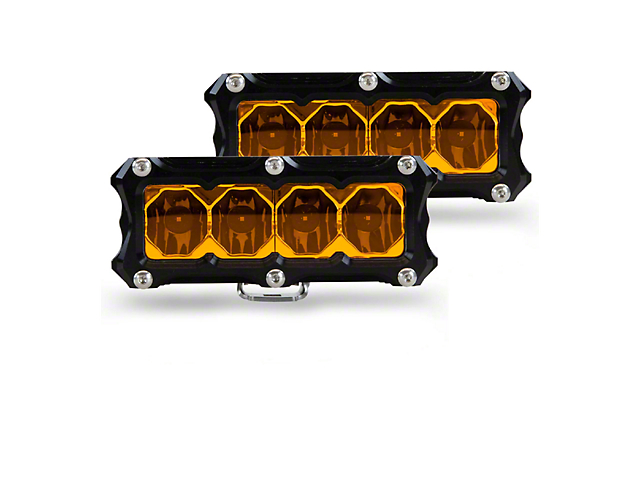 Heretic Studios 4-Inch Amber LED Pod Lights; Combo Beam (Universal; Some Adaptation May Be Required)