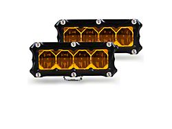 Heretic Studios 4-Inch Amber LED Pod Lights; Flood Beam (Universal; Some Adaptation May Be Required)
