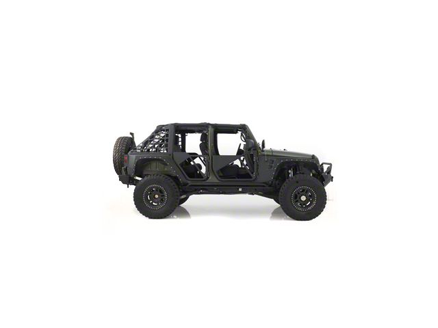 Smittybilt SRC Tubular Doors; Rear; Black Textured (07-18 Jeep Wrangler JK)