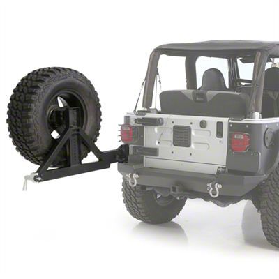 Smittybilt Jeep Wrangler XRC Rear Swing Away Tire Carrier Textured