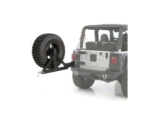 Smittybilt XRC Rear Swing Away Tire Carrier; Textured Black (87-06 Jeep Wrangler YJ & TJ)