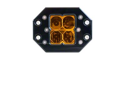Heretic Studios Quattro Flush Mount Amber LED Pod Lights; Spot Beam (Universal; Some Adaptation May Be Required)