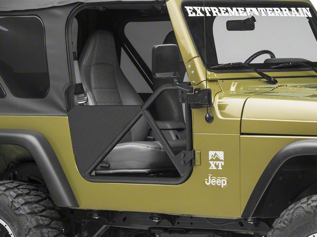 Smittybilt SRC Front Tubular Doors; Black Textured (97-06 Jeep Wrangler TJ)