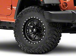 Mammoth Split 16 Beadlock Satin Black Wheel; 17x9 (07-18 Jeep Wrangler JK)