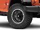 Mammoth Split 16 Beadlock Satin Black with Polished Lip Wheel; 17x9 (07-18 Jeep Wrangler JK)