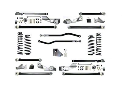 EVO Manufacturing 3.50-Inch High Clearance Long Arm Suspension Kit with Front and Rear Track Bars (18-24 2.0L or 3.6L Jeep Wrangler JL 4-Door, Excluding 4xe)