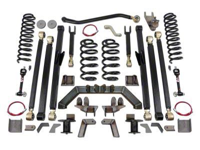 Clayton Off Road 4-Inch Long Arm Suspension Lift Kit with Rear 5-Inch Stretch (97-06 Jeep Wrangler TJ)