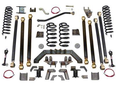Clayton Off Road 4-Inch Pro Series 3-Link Long Arm Suspension Lift Kit with Rear 5-Inch Stretch (97-06 Jeep Wrangler TJ)