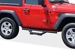 Octagon Tube Drop Style Nerf Side Step Bars; Black (18-23 Jeep Wrangler JL 2-Door)
