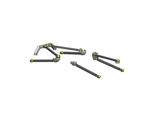 Clayton Off Road Pro Series 3-Link Front and Rear Long Arm Upgrade Kit (97-06 Jeep Wrangler TJ, Excluding Unlimited)