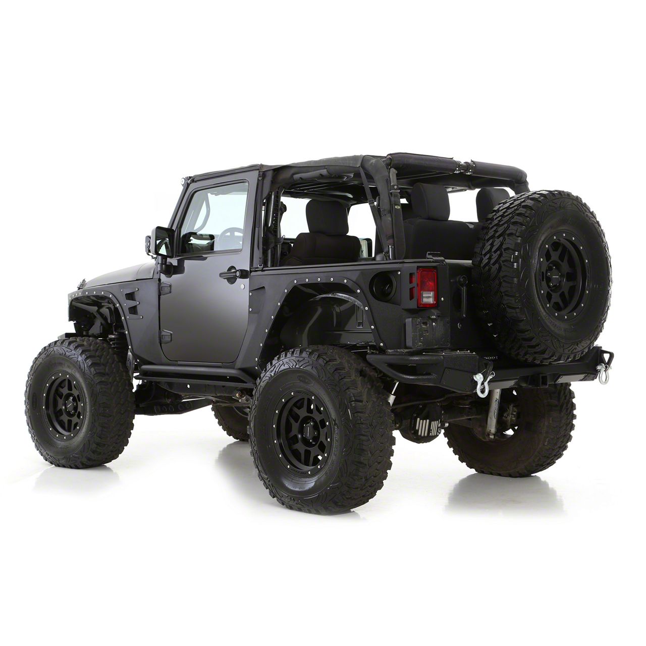 Smittybilt Jeep Wrangler XRC Rear Corner Guards Black Textured 76881