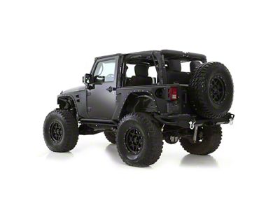Smittybilt XRC Rear Corner Guards; Black Textured (07-18 Jeep Wrangler JK 2-Door)