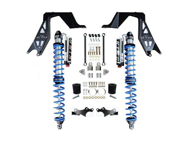 EVO Manufacturing 14-Inch Travel Front Bolt-On EVO Spec King 2.5 Coil-Over Kit with Compression Adjusters (20-24 Jeep Gladiator JT)