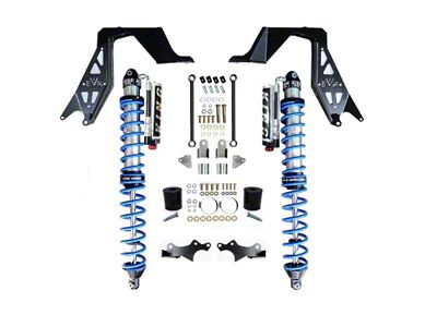 EVO Manufacturing 14-Inch Travel Front Bolt-On EVO Spec King 2.5 Coil-Over Kit with Compression Adjusters (18-24 Jeep Wrangler JL)