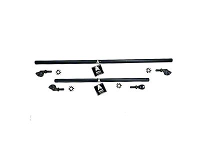Apex Chassis 1-Ton Drag Link Assembly with Flip Kit for 3.50+ Inch Lift; Polished Aluminum (07-18 Jeep Wrangler JK)