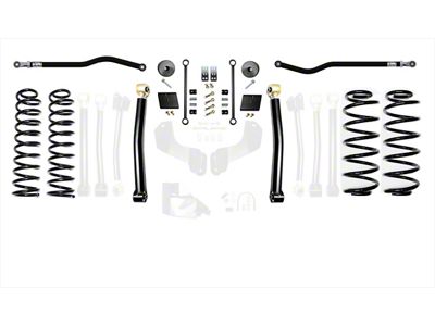 EVO Manufacturing 2.50-Inch Enforcer Stage 2 Suspension Lift Kit with Front and Rear Track Bars (18-24 2.0L or 3.6L Jeep Wrangler JL, Excluding 4xe)