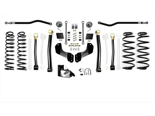 EVO Manufacturing 4.50-Inch Enforcer Stage 3 Overland Suspension Lift Kit with Front and Rear Track Bars (18-24 2.0L or 3.6L Jeep Wrangler JL, Excluding 4xe)