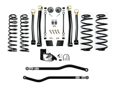 EVO Manufacturing 4.50-Inch Enforcer Stage 3 Suspension Lift Kit with Front and Rear Track Bars (18-23 2.0L or 3.6L Jeep Wrangler JL, Excluding 4xe)