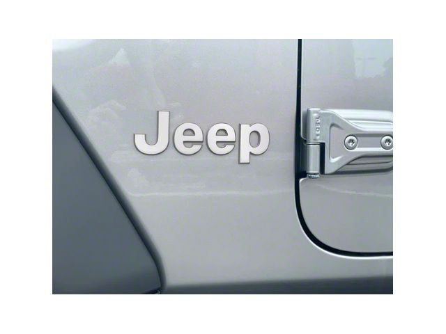 Jeep Fender Emblem Letter Overlays; Gloss White (18-24 Jeep Wrangler JL)