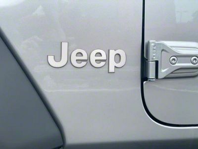 Jeep Fender Emblem Letter Overlays; Gloss White (18-24 Jeep Wrangler JL)