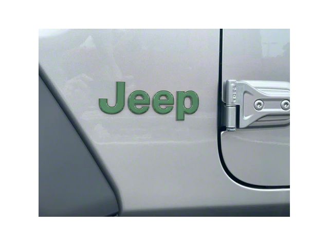Jeep Fender Emblem Letter Overlays; Hunter Green (18-24 Jeep Wrangler JL)