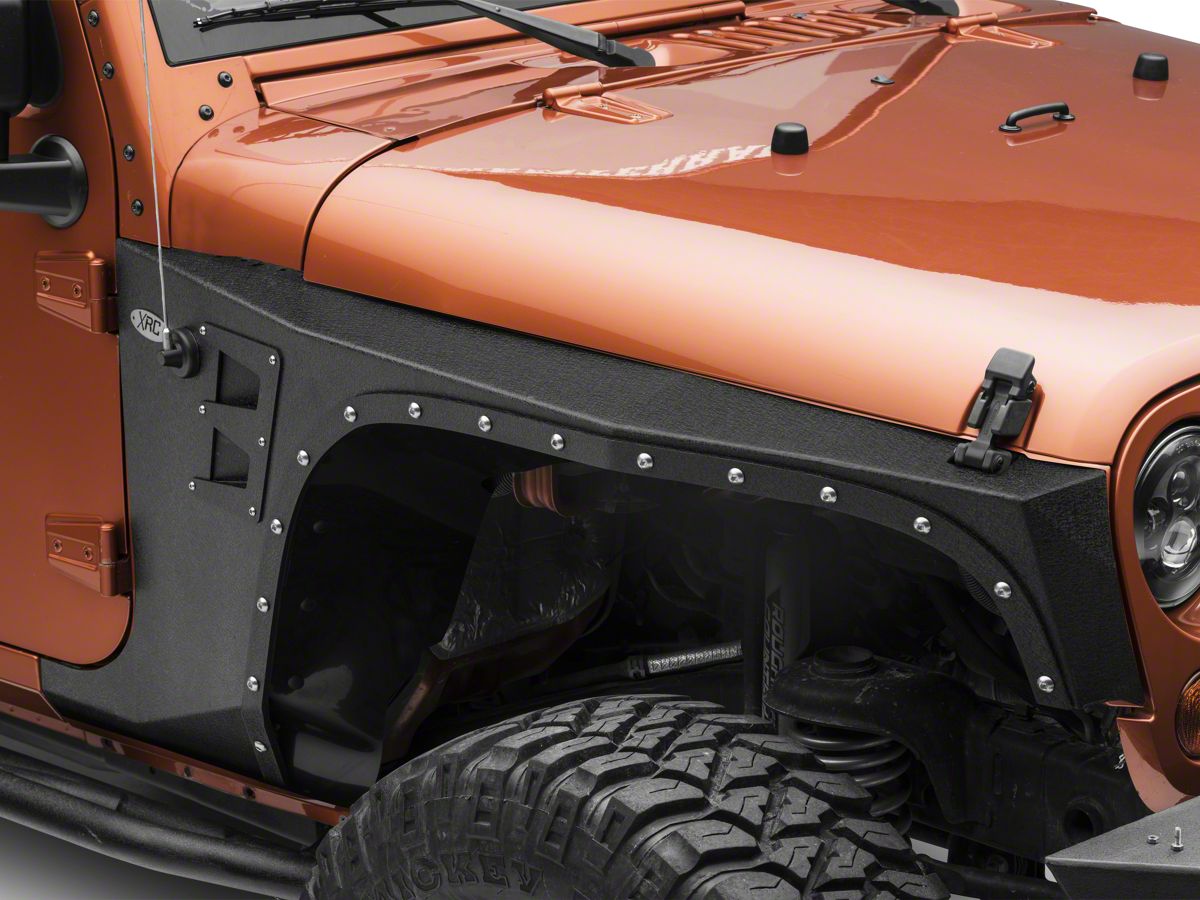 Smittybilt Jeep Wrangler XRC Front Fenders - Black Textured 76880 (07-18 Jeep  Wrangler JK)