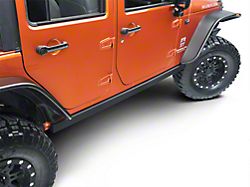 Smittybilt SRC Classic OEM Style Rock Rails; Black Textured (07-18 Jeep Wrangler JK 4-Door)