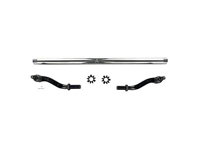 Apex Chassis 2.5-Ton Tie Rod Assembly; Polished Aluminum (20-24 Jeep Gladiator JT, Excluding Launch Edition, Mojave & Rubicon)