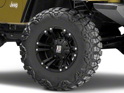 XD Monster II Matte Black Wheel; 17x9 (97-06 Jeep Wrangler TJ)