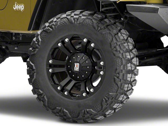 XD Monster Matte Black Wheel; 18x9 (97-06 Jeep Wrangler TJ)