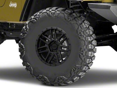 Black Rhino Arches Matte Black Wheel; 15x7 (97-06 Jeep Wrangler TJ)