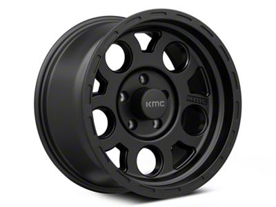 KMC Enduro Matte Black Wheel; 16x8 (87-95 Jeep Wrangler YJ)