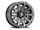 ICON Alloys Thrust Smoked Satin Black Wheel; 17x8.5 (87-95 Jeep Wrangler YJ)