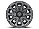 ICON Alloys Thrust Smoked Satin Black Wheel; 17x8.5 (97-06 Jeep Wrangler TJ)