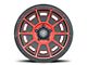 ICON Alloys Victory Satin Black with Red Tint Wheel; 17x8.5 (87-95 Jeep Wrangler YJ)