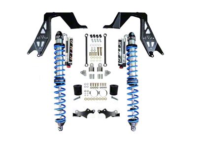 EVO Manufacturing 14-Inch Travel Front Bolt-On EVO Spec King 2.5 Coil-Over Kit with Compression Adjusters (18-23 Jeep Wrangler JL)