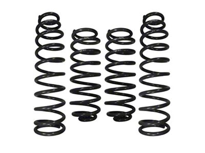 RSO Suspension 2.50-Inch Front and Rear Lift Coil Springs; Black (07-18 Jeep Wrangler JK 4-Door)