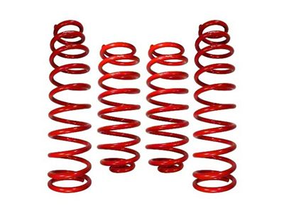 RSO Suspension 2.50-Inch Front and Rear Lift Coil Springs; Red (07-18 Jeep Wrangler JK 4-Door)