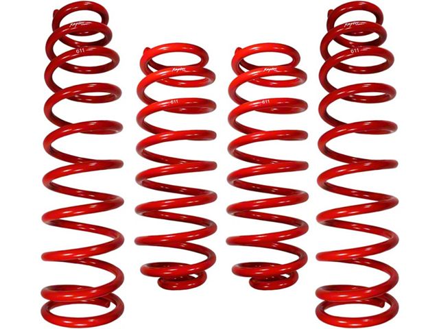 RSO Suspension 4-Inch Front and Rear Lift Coil Springs; Red (07-18 Jeep Wrangler JK 2-Door)