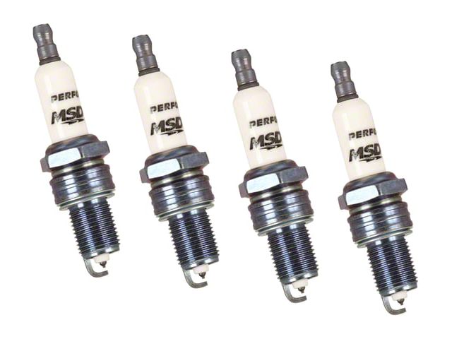 MSD Iridium Tip Spark Plugs; Set of Four (76-78 3.8L Jeep CJ7; 76-81 4.2L, 5.0L Jeep CJ7)