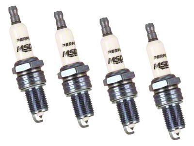 MSD Iridium Tip Spark Plugs; Set of Four (1978 3.8L Jeep CJ7; 78-80 4.2L Jeep CJ7)