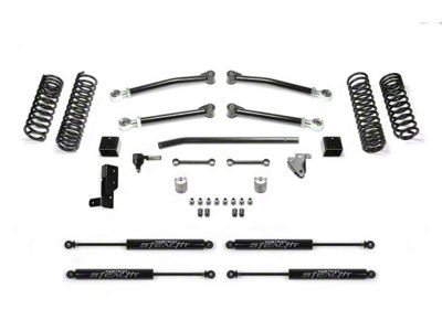 Fabtech 3-Inch Trail Suspension Lift Kit with Stealth Shocks (21-24 Jeep Wrangler JL 4xe)